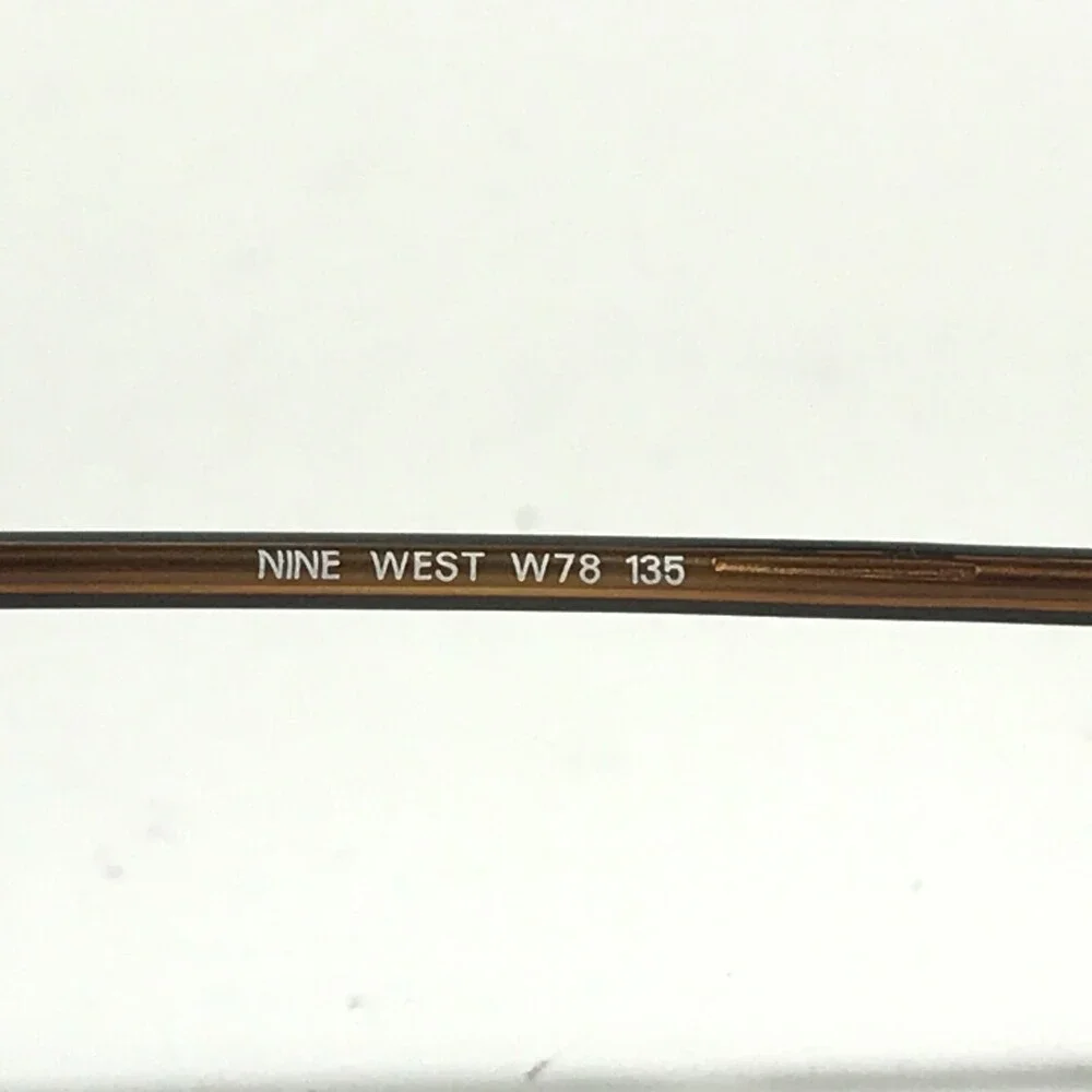 Nine West Petite Eyeglasses Frames 80 W78 Black Brown Round Full Rim 51-16-135